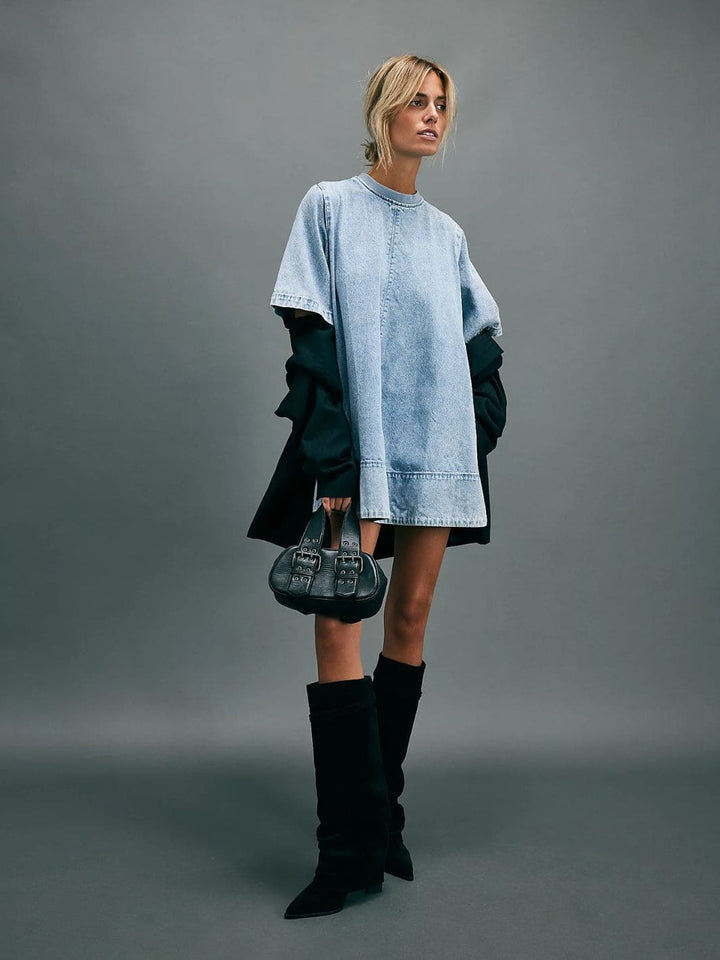 Free People Harlow Mini Dress in Ocean Blue | Twentyseven Toronto