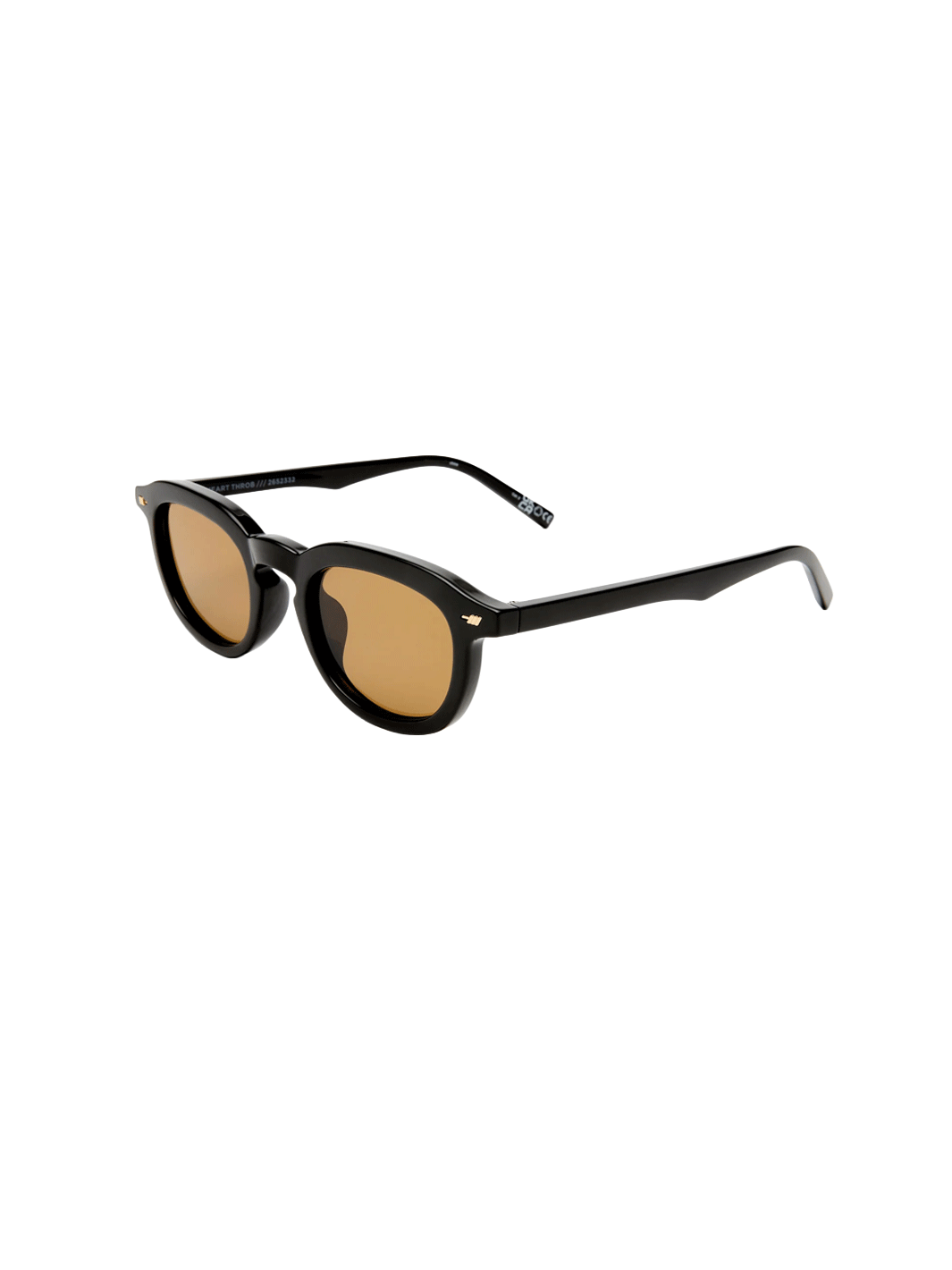 Le Specs Heart Throb sunglasses in black with light brown lenses and gold hardware | Twentyseven Toronto