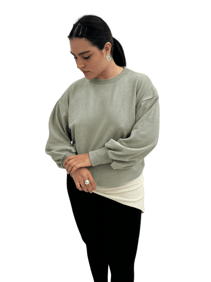 Merge Hemp Cloud Sweater in Sage | Twentyseven Toronto