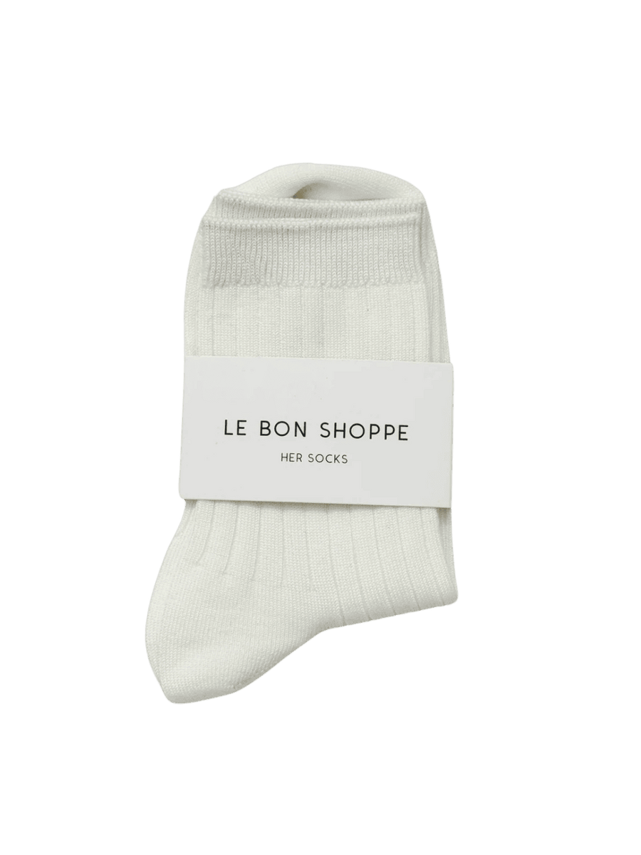 Le Bon Shoppe Her Socks (MC Cotton) - Classic White | Twentyseven Toronto
