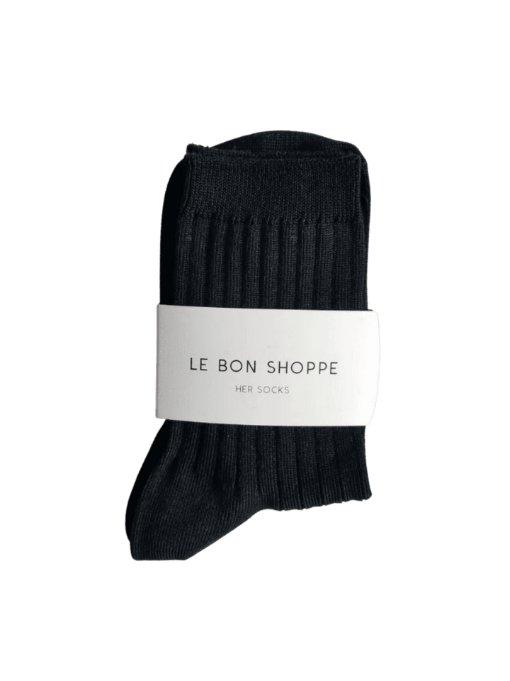 Le Bon Shoppe Her Socks (MC Cotton) - True Black | Twentyseven Toronto