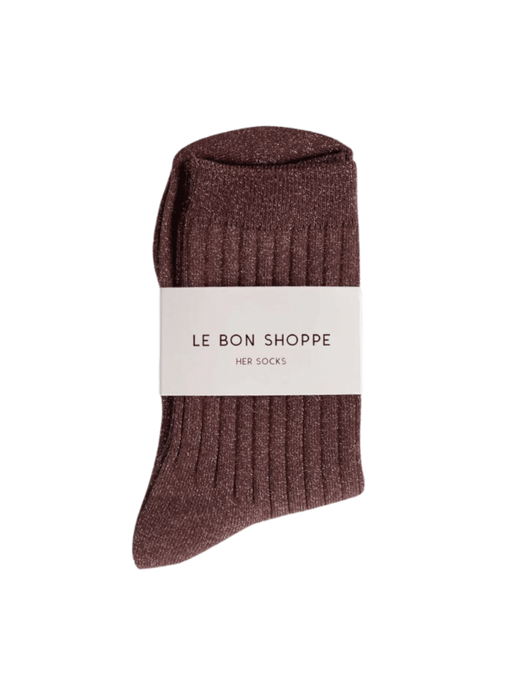 Twentyseven Toronto - Le Bon Shoppe Her Socks (MODAL Lurex) - Bronze Glitter