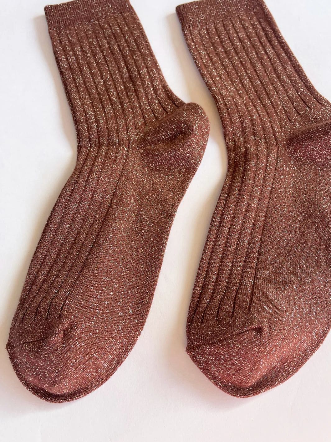 Twentyseven Toronto - Le Bon Shoppe Her Socks (MODAL Lurex) - Bronze Glitter