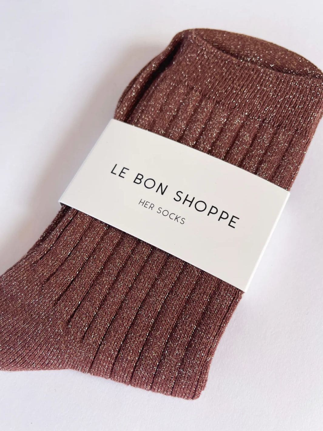 Twentyseven Toronto - Le Bon Shoppe Her Socks (MODAL Lurex) - Bronze Glitter