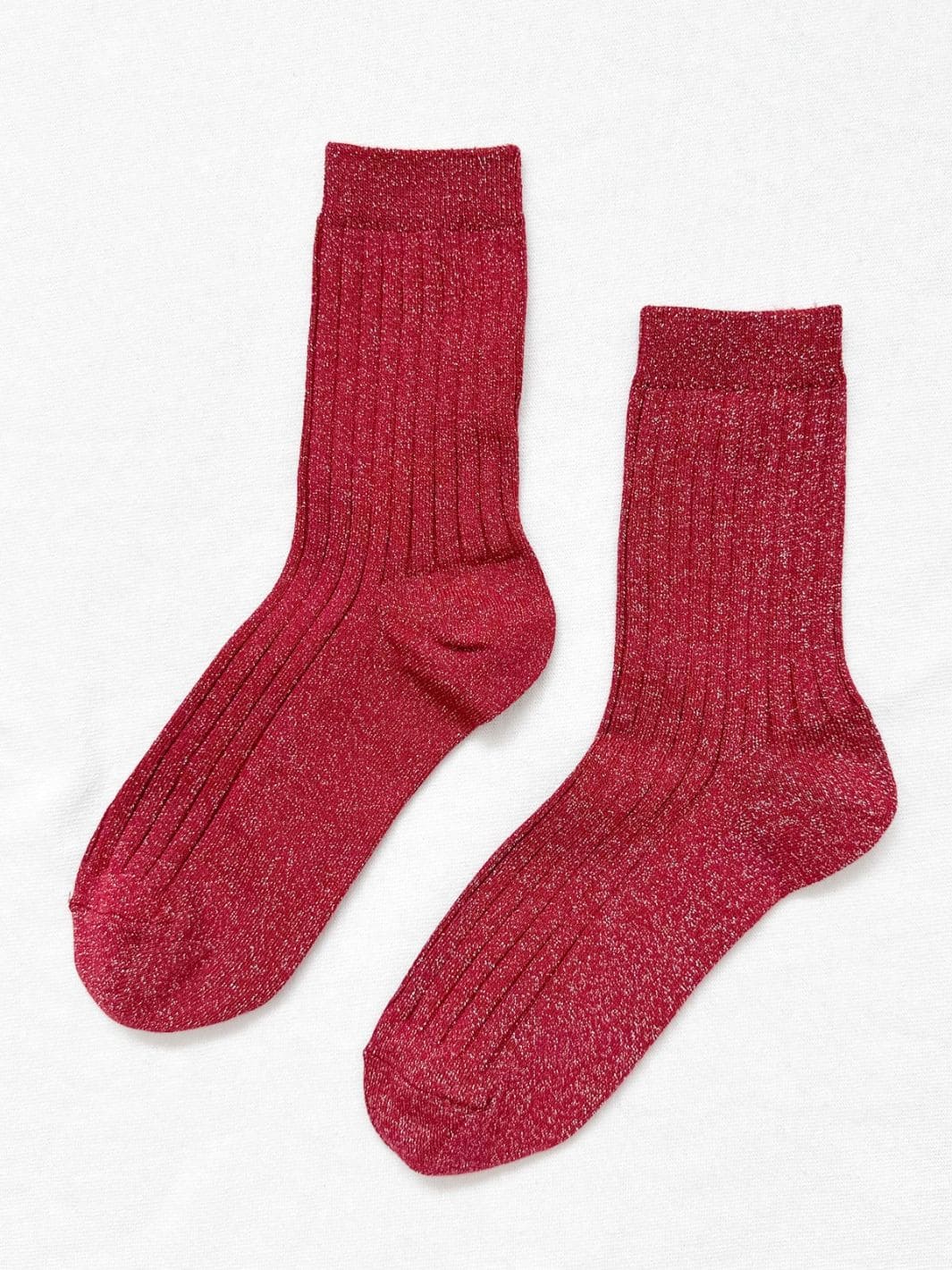 Le Bon Shoppe Her Socks (MODAL Lurex) - Carmine Glitter | Twentyseven Toronto