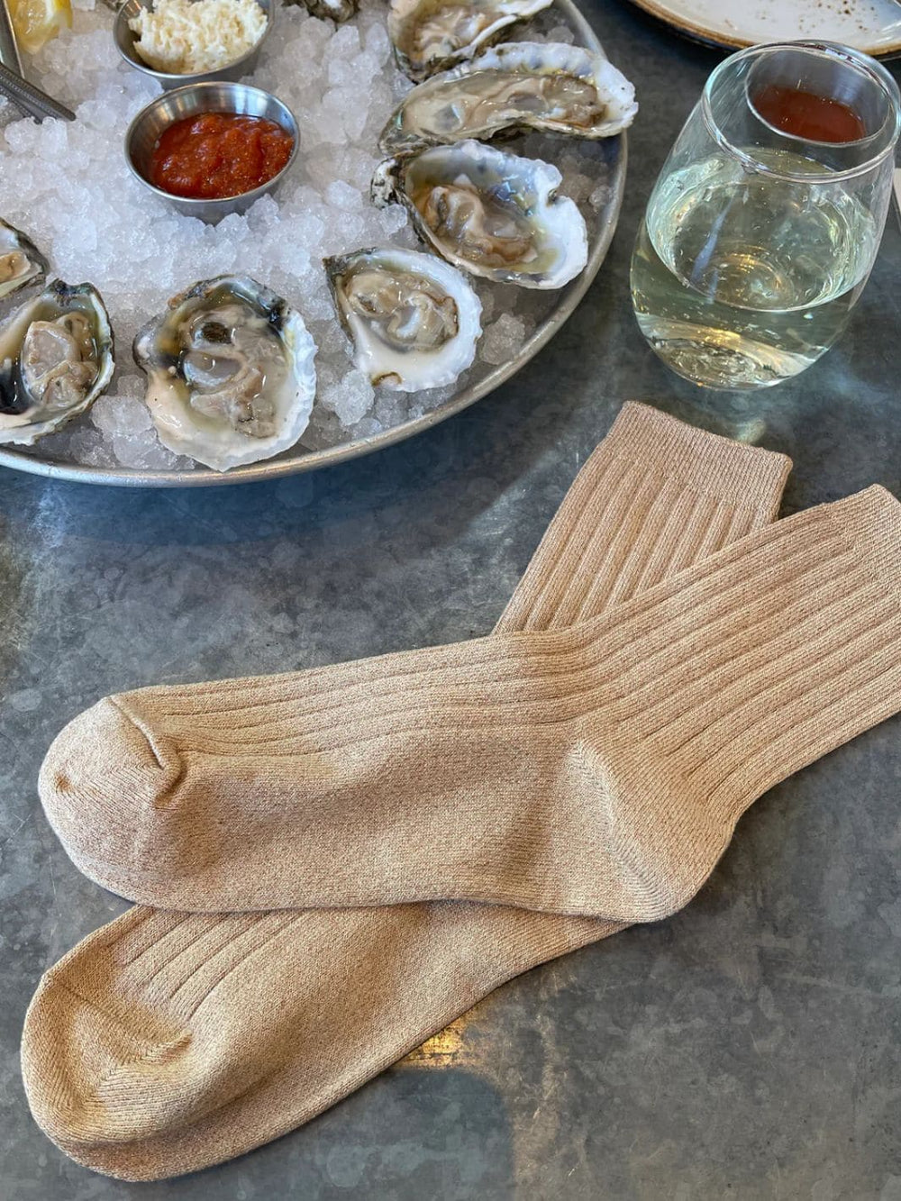 Twentyseven Toronto - Le Bon Shoppe Her Socks (MODAL Lurex) - Champagne Glitter