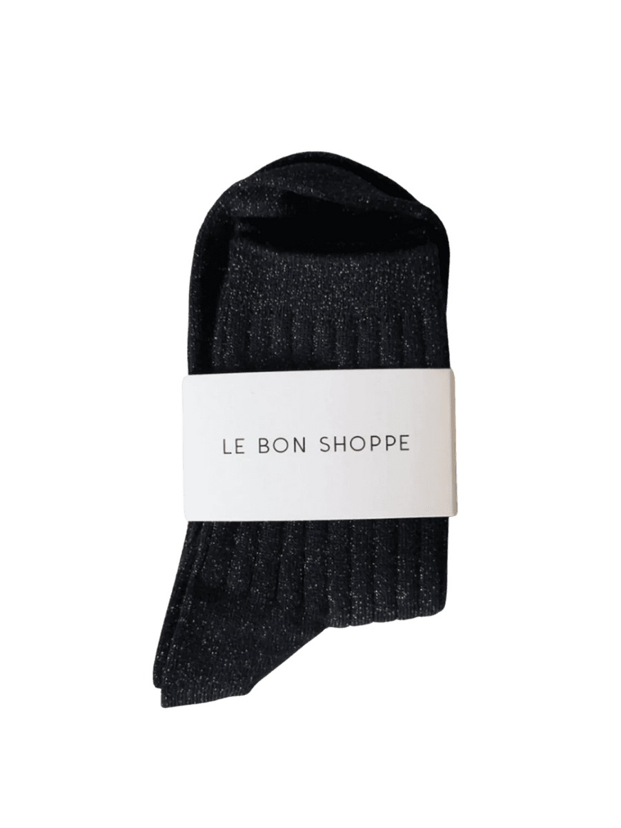 Le Bon Shoppe Her Socks (MODAL Lurex) - Copper Black | Twentyseven Toronto