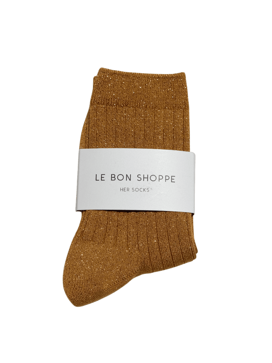 Le Bon Shoppe Her Socks (Glitter) - Mustard Glitter | Twentyseven Toronto