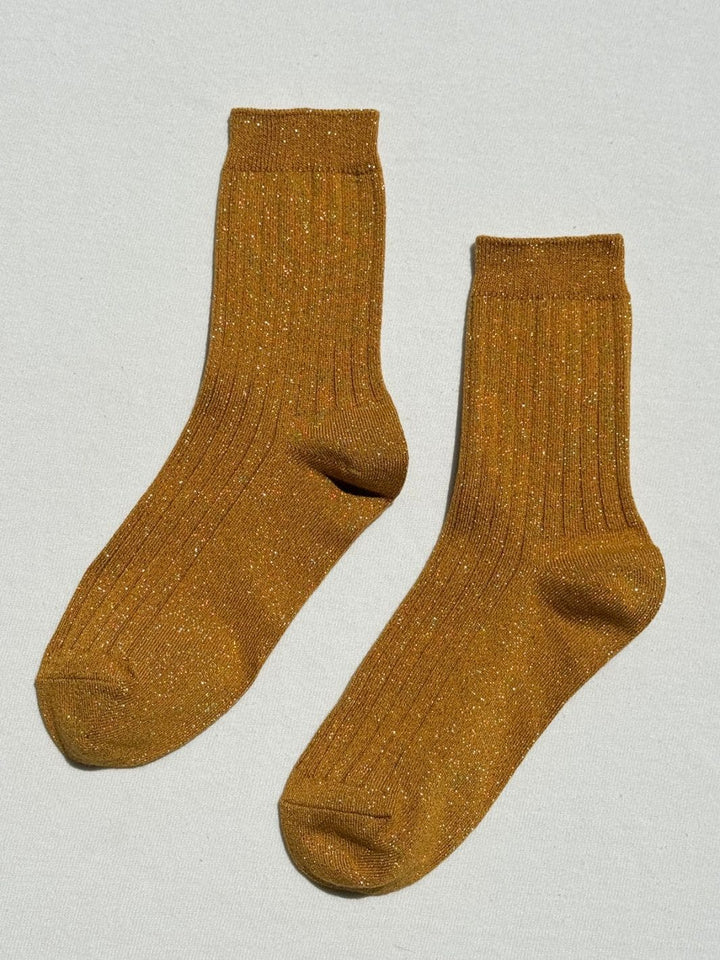 Le Bon Shoppe Her Socks (Glitter) - Mustard Glitter | Twentyseven Toronto