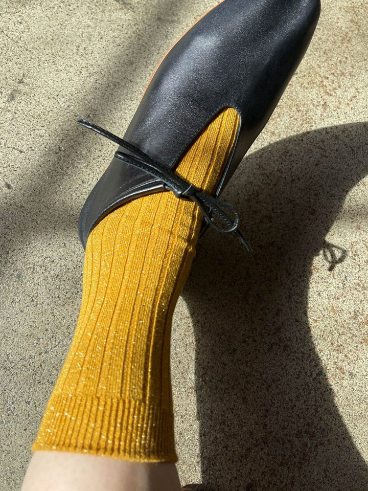 Le Bon Shoppe Her Socks (Glitter) - Mustard Glitter | Twentyseven Toronto