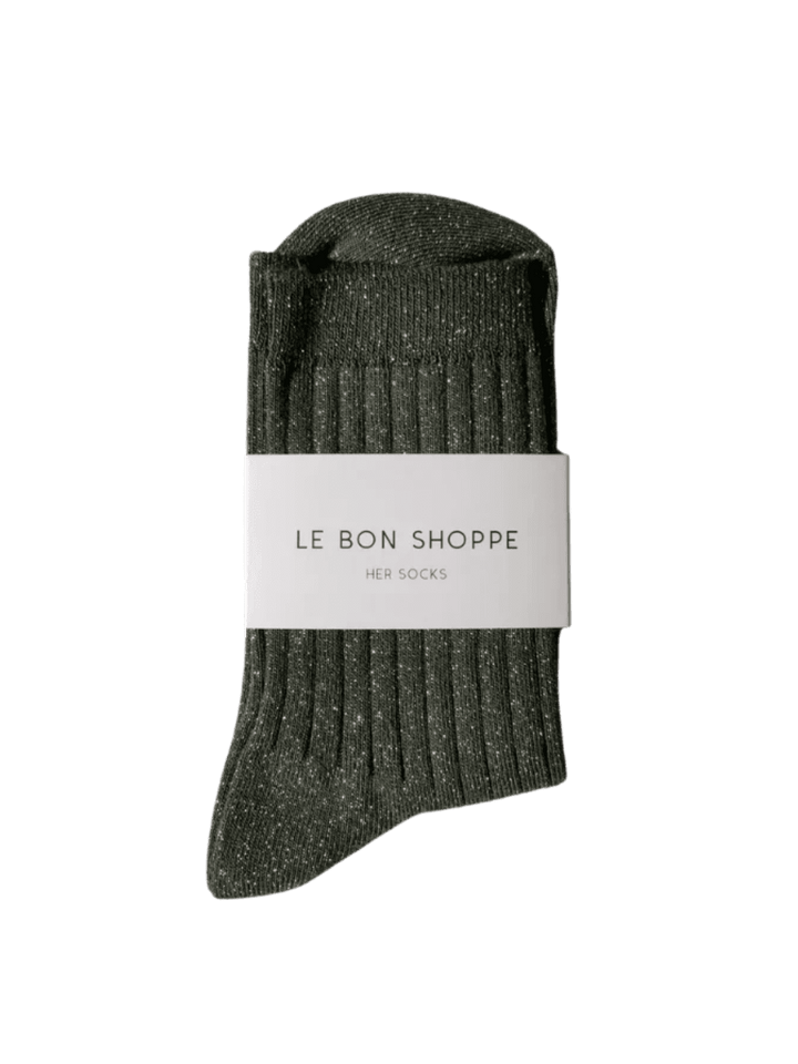 Le Bon Shoppe Her Socks (MODAL Lurex) - Pine Glitter | Twentyseven Toronto