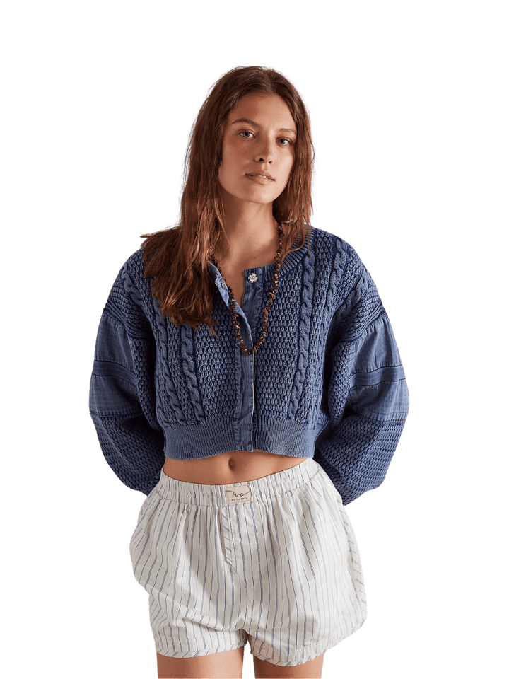 Free People We The Free Heritage Cardi - Indigo | Twentyseven Toronto