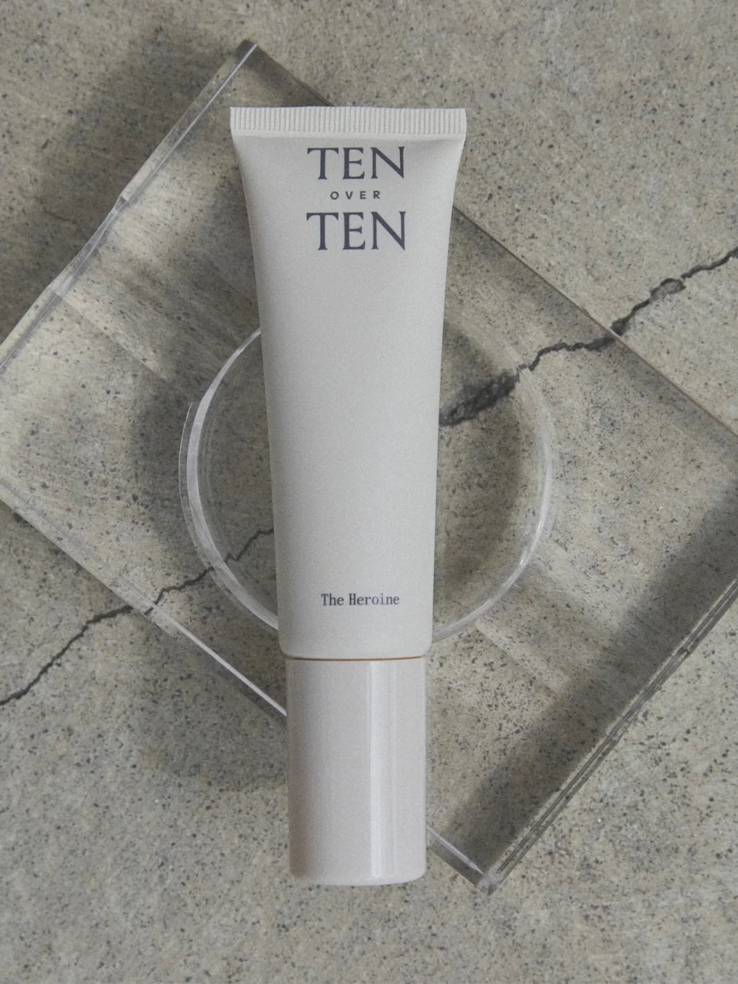 TENOVERTEN The Heroine hand cream displayed on a clear acrylic tray | Twentyseven Toronto