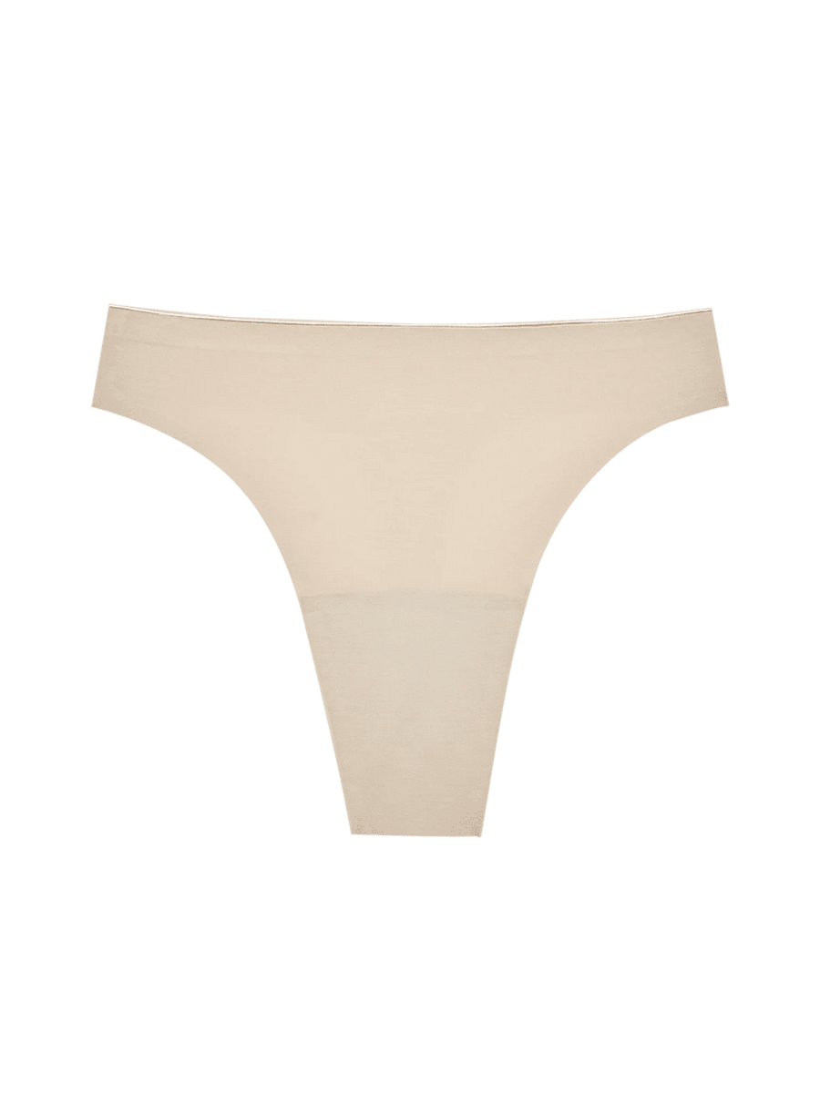 Huha Mineral Underwear Seamless High Rise Thong in Beige | Twentyseven Toronto