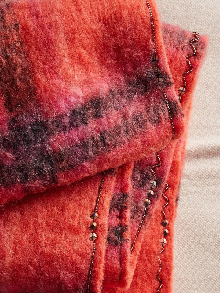 Free People Highland Plaid Skinny Scarf in Pink Combo | Twentyseven Toronto