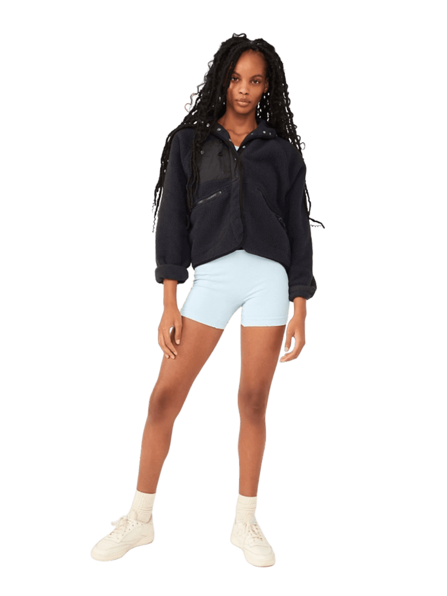 Free People Hit The Slopes Fleece Jacket in Black | Twentyseven Toronto