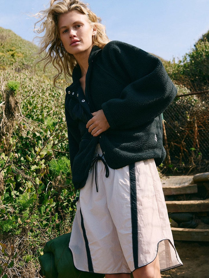Free People Hit The Slopes Fleece Jacket in Black | Twentyseven Toronto