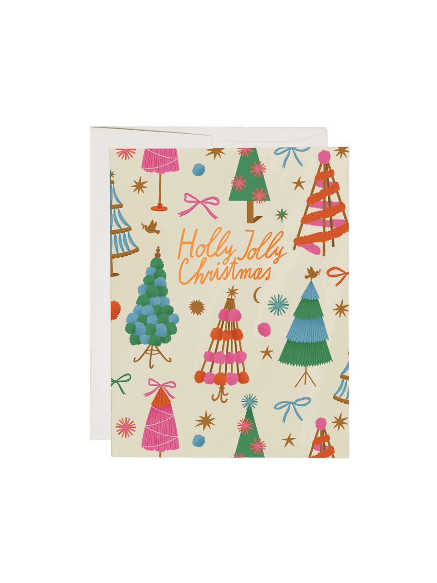 Red Cap Cards Holly Jolly Trees Holiday Greeting Card | Twentyseven Toronto