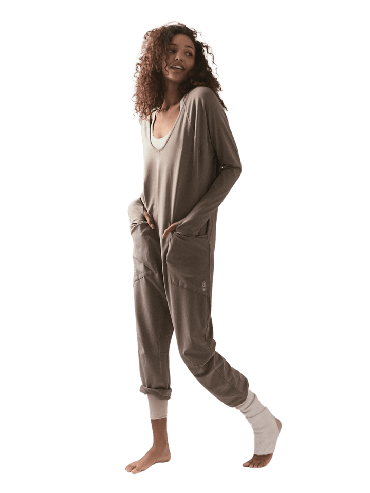 Free People Hot Shot Long Sleeve Onesie in Sage Stone | Twentyseven Toronto
