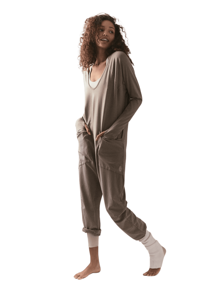 Free People Hot Shot Long Sleeve Onesie in Sage Stone | Twentyseven Toronto