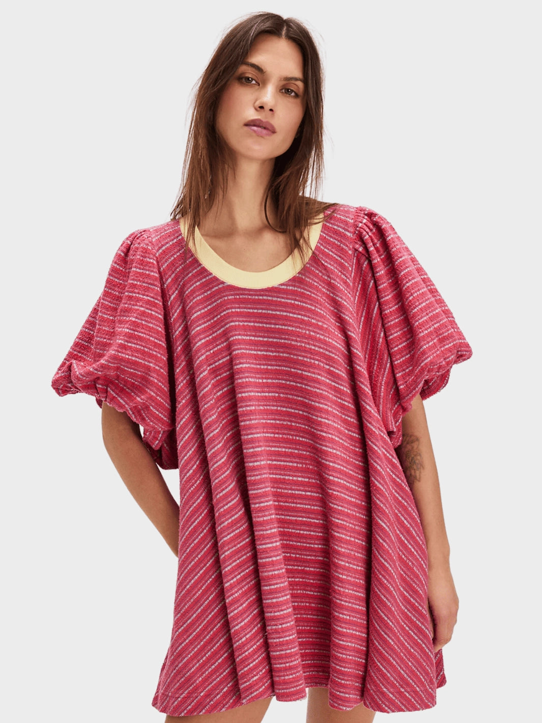 Free People Hudson Pullover in Red Combo | Twentyseven Toronto