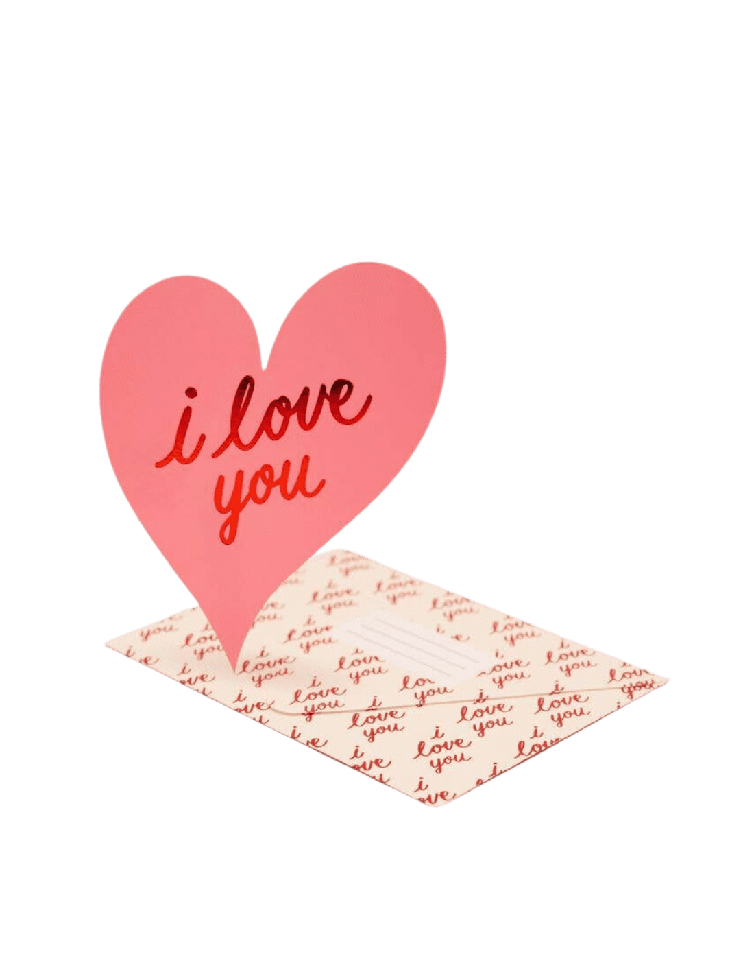 Clap Clap Design I Love You Heart Card Individual- Pink | Twentyseven Toronto