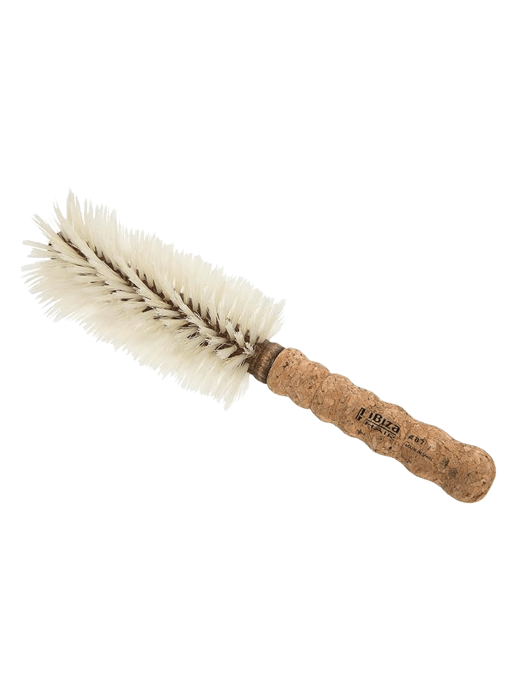 Ibiza Hair B7 70mm Round Brush with blonde boar bristles and an ergonomic cork handle | Twentyseven Toronto