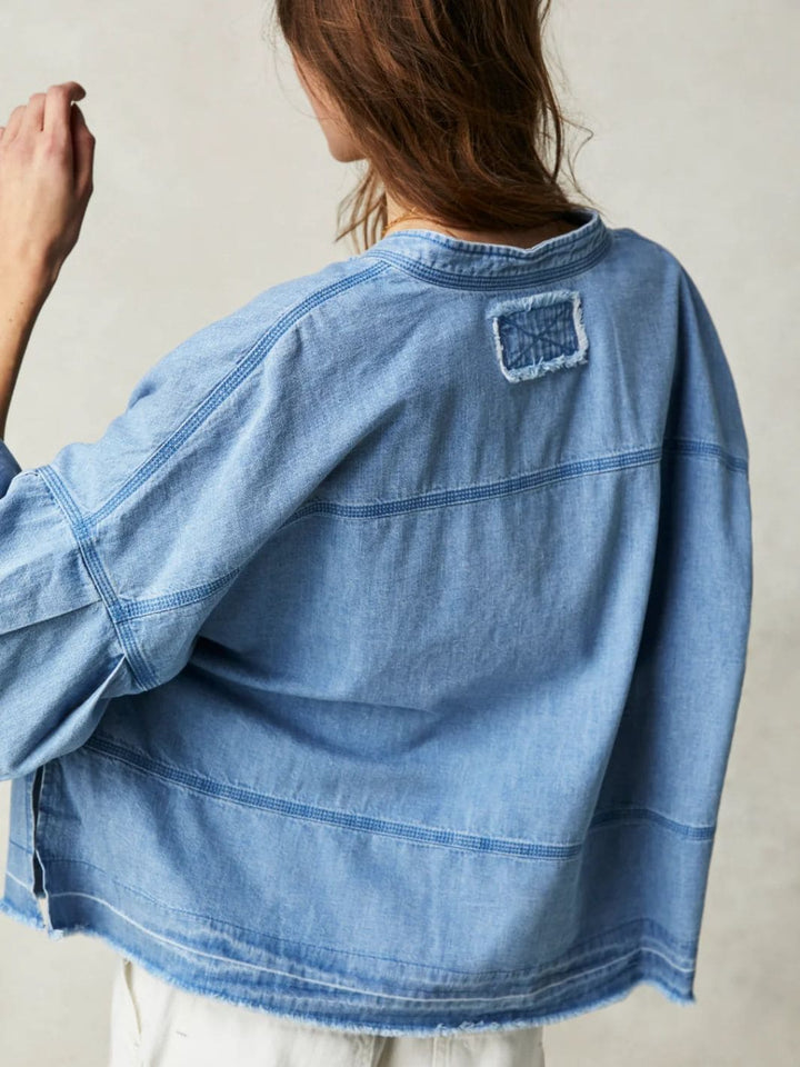 Free People Jude Denim Pullover in Vintage Indigo | Twentyseven Toronto