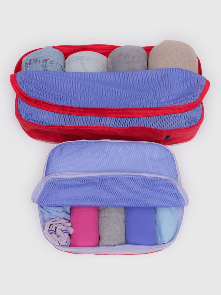 BAGGU Large Packing Cube Set in Mesh Berry Mix | Twentyseven Toronto