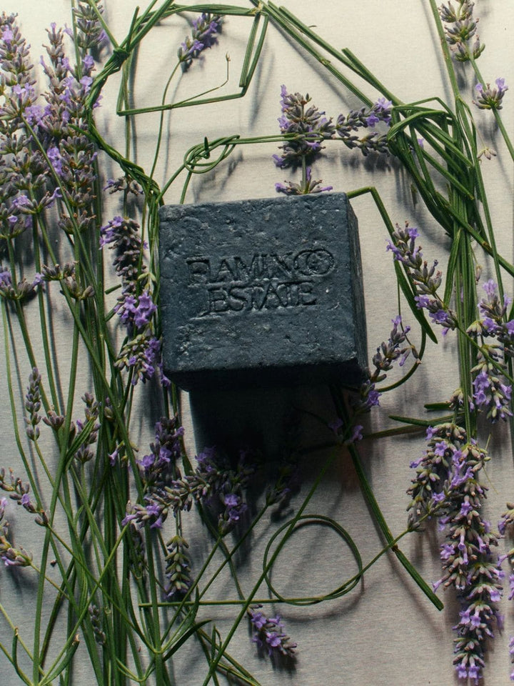 Flamingo Estate Lavender & Activated Charcoal Soap Brick | Twentyseven Toronto