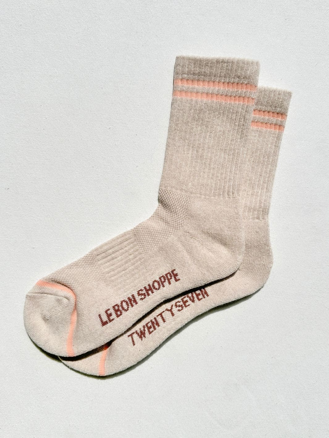 Le Bon Shoppe x Twentyseven Boyfriend Sock in Oatmeal/Rose | Twentyseven Toronto