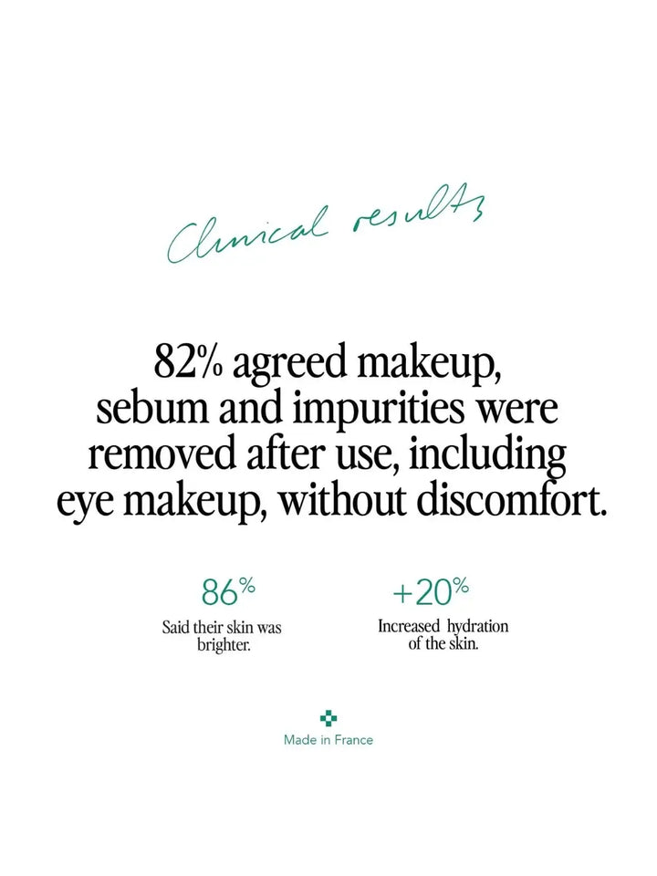 Text on a white background detailing product benefits of Doré Skincare 'Le Cleanser' | Twentyseven Toronto