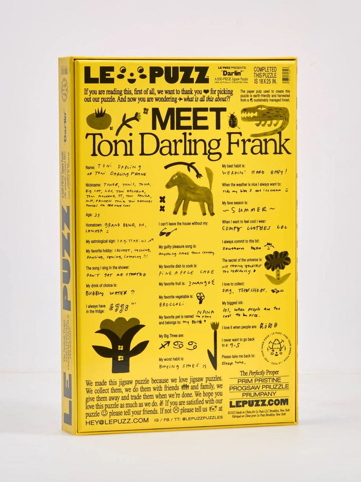 Le Puzz Darlin' 500 Piece Jigsaw Puzzle | Twentyseven Toronto