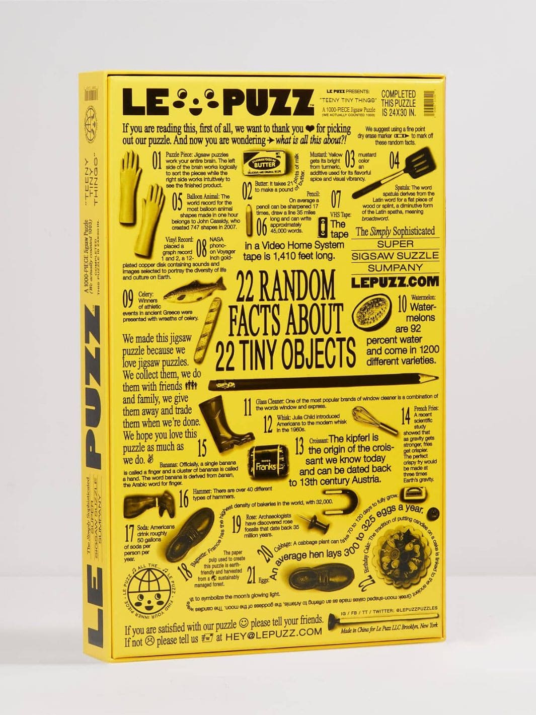 Le Puzz Teeny Tiny Things 1000 Piece Jigsaw Puzzle | Twentyseven Toronto