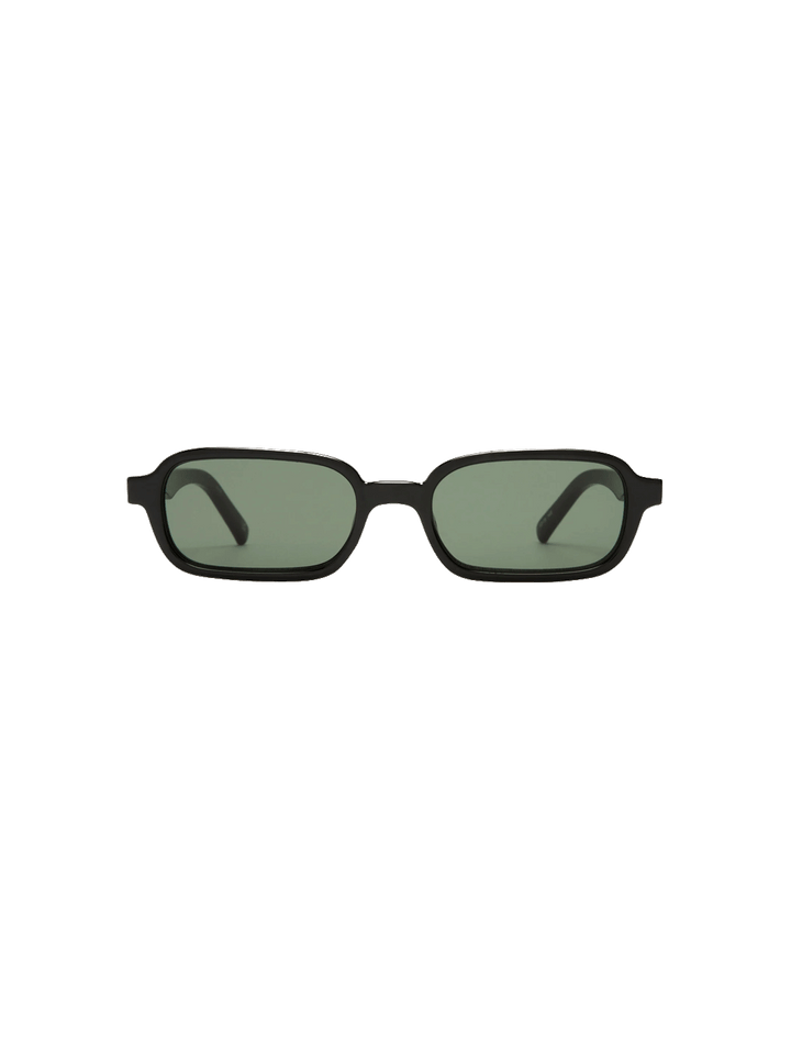Le Specs Pilferer sunglasses in black with khaki mono lenses and subtle gold hardware | Twentyseven Toronto