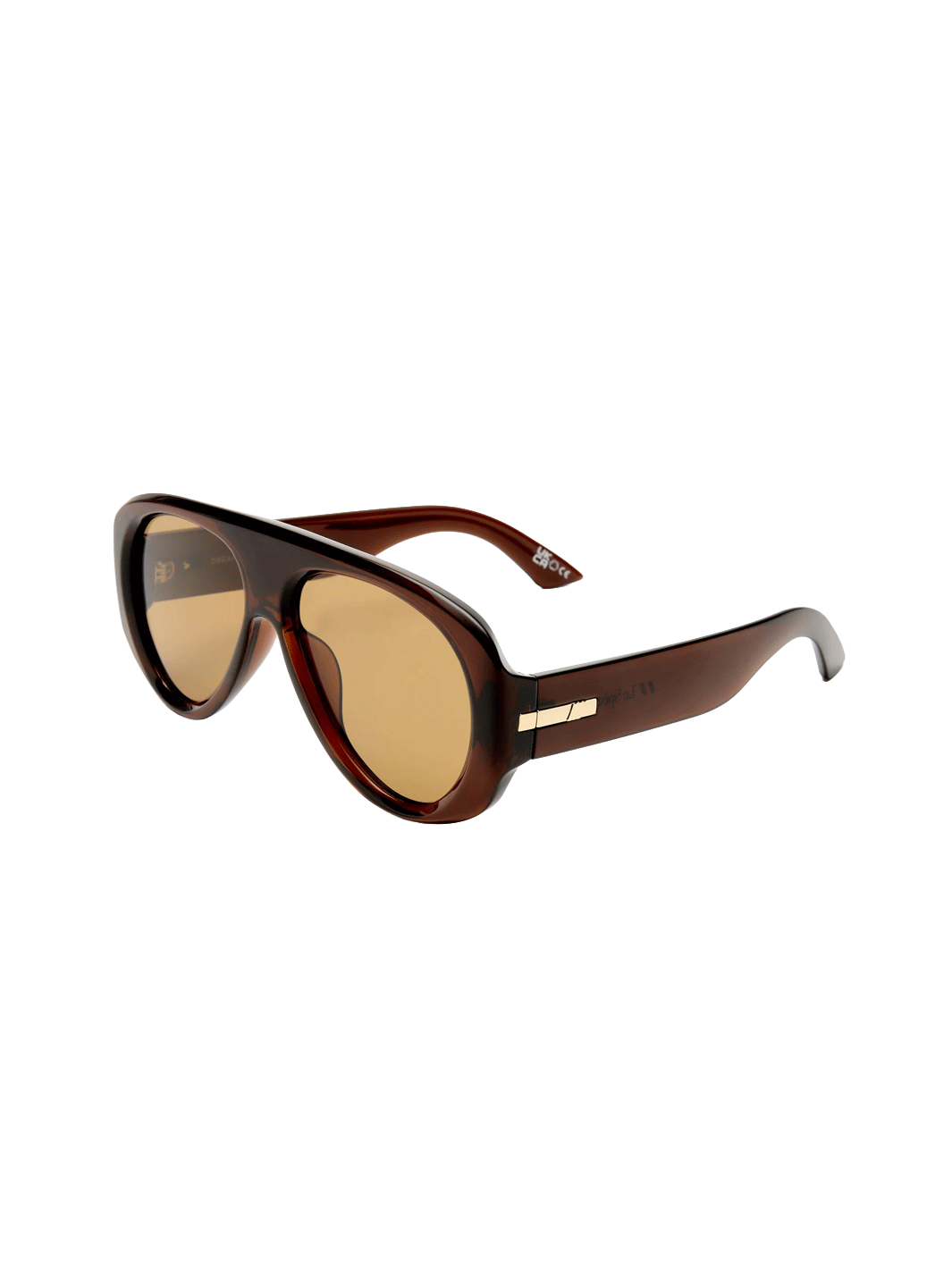 Le Specs Dream Boat sunglasses in Cocoa with light brown lenses and wide temples | Twentyseven Toronto