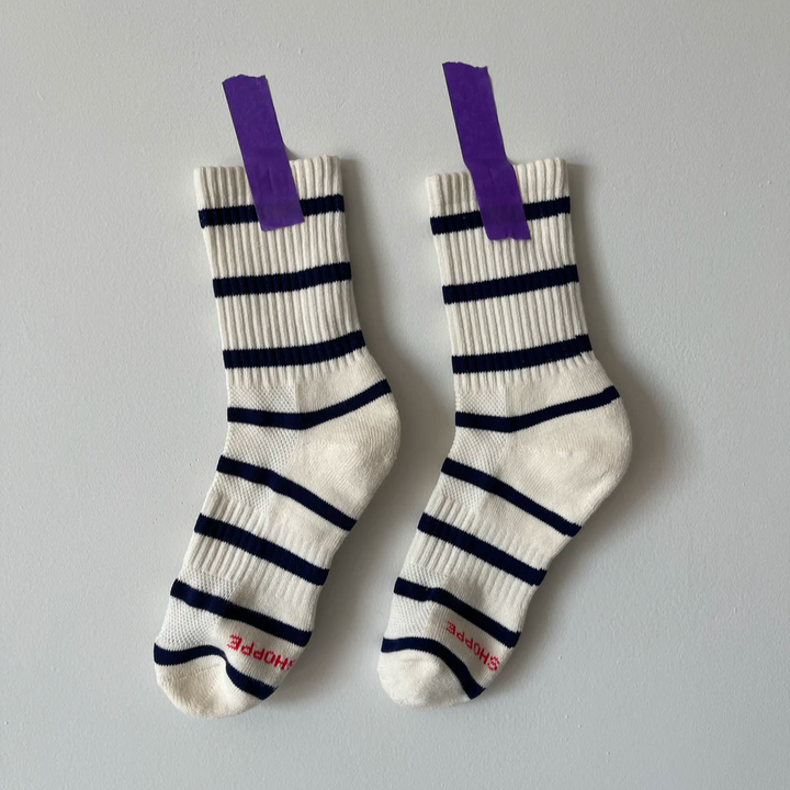 Twentyseven Toronto - Le Bon Shoppe Striped Boyfriend Socks - Sailor Stripe