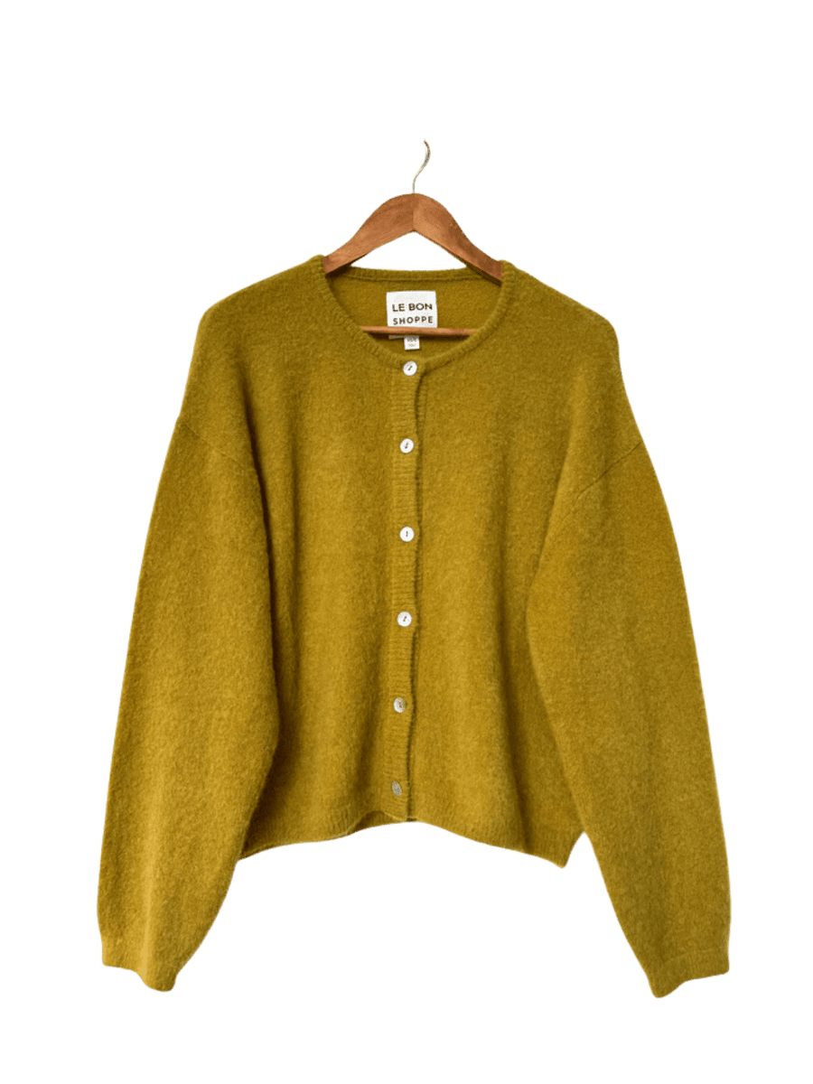 Le Bon Shoppe Leila Mohair Cardigan in Bistro Yellow | Twentyseven Toronto