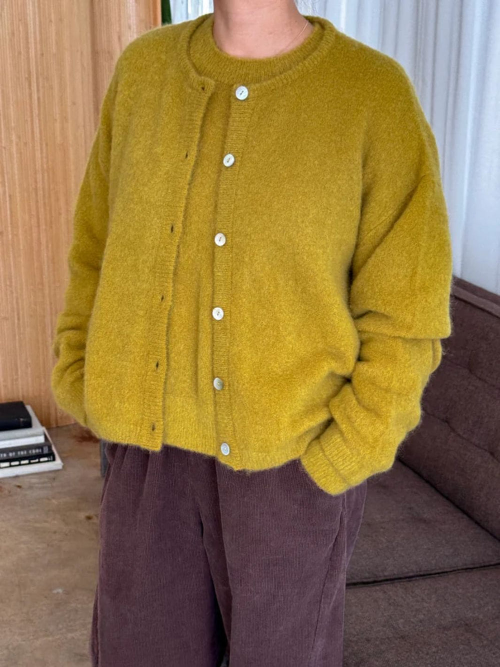 Le Bon Shoppe Leila Mohair Cardigan in Bistro Yellow | Twentyseven Toronto