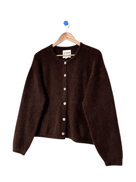 Le Bon Shoppe Leila Mohair Cardigan in Cocoa Bean | Twentyseven
