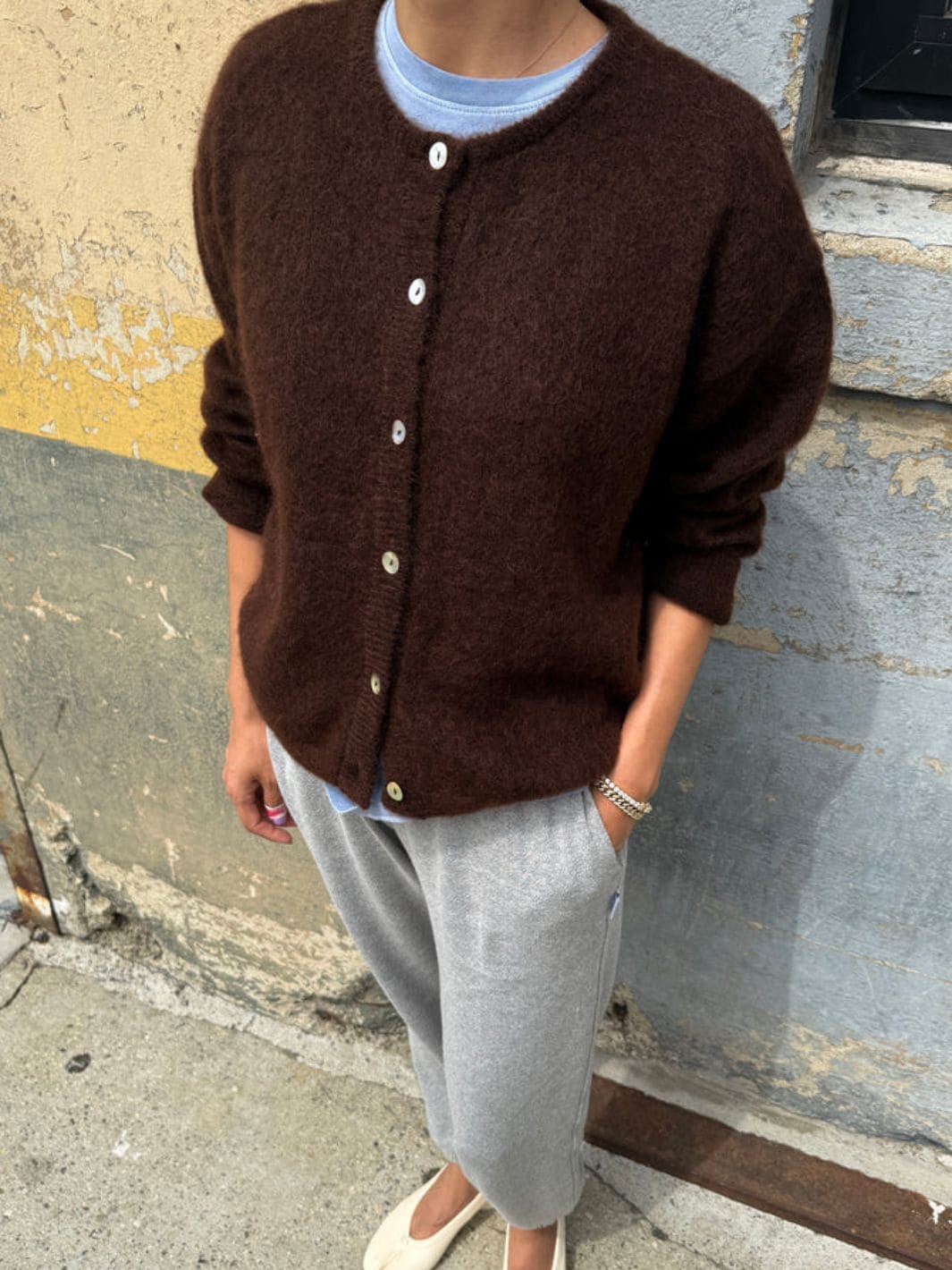 Le Bon Shoppe Leila Mohair Cardigan in Cocoa Bean | Twentyseven