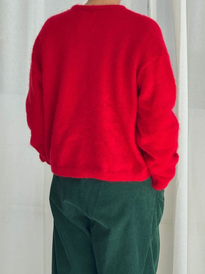 Le Bon Shoppe Leila Mohair Cardigan in Red | Twentyseven Toronto