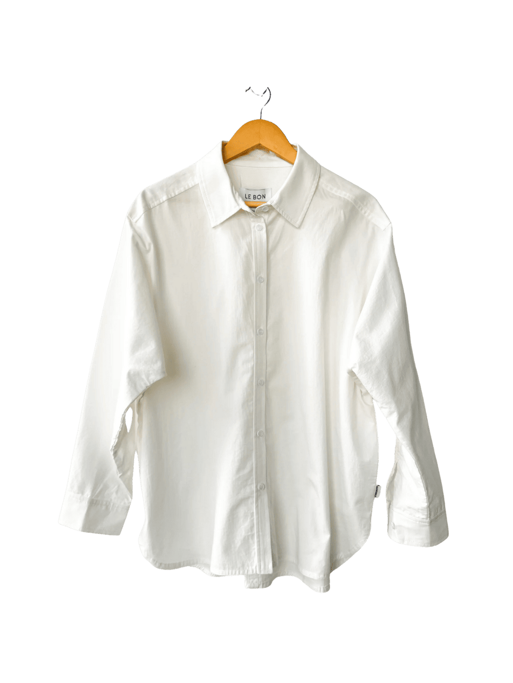 Le Bon Shoppe 'Light Weight Owen Shirt' in 'White' on a hanger | Twentyseven Toronto
