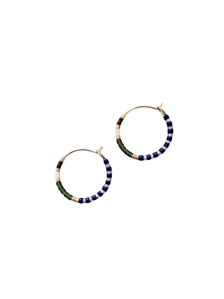 Alice Rise Little Colorloop Hoop Earrings in Olive | Twentyseven Toronto