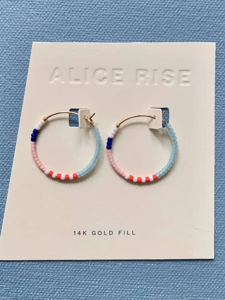 Alice Rise Little Colorloop Hoop Earrings in packaging | Twentyseven Toronto