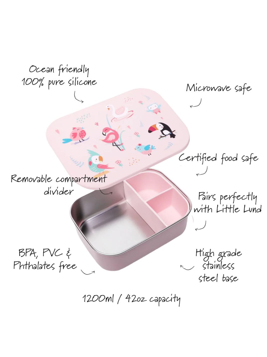 Lund London Little Lund Lunch Box - Birds 1200ml | Twentyseven Toronto