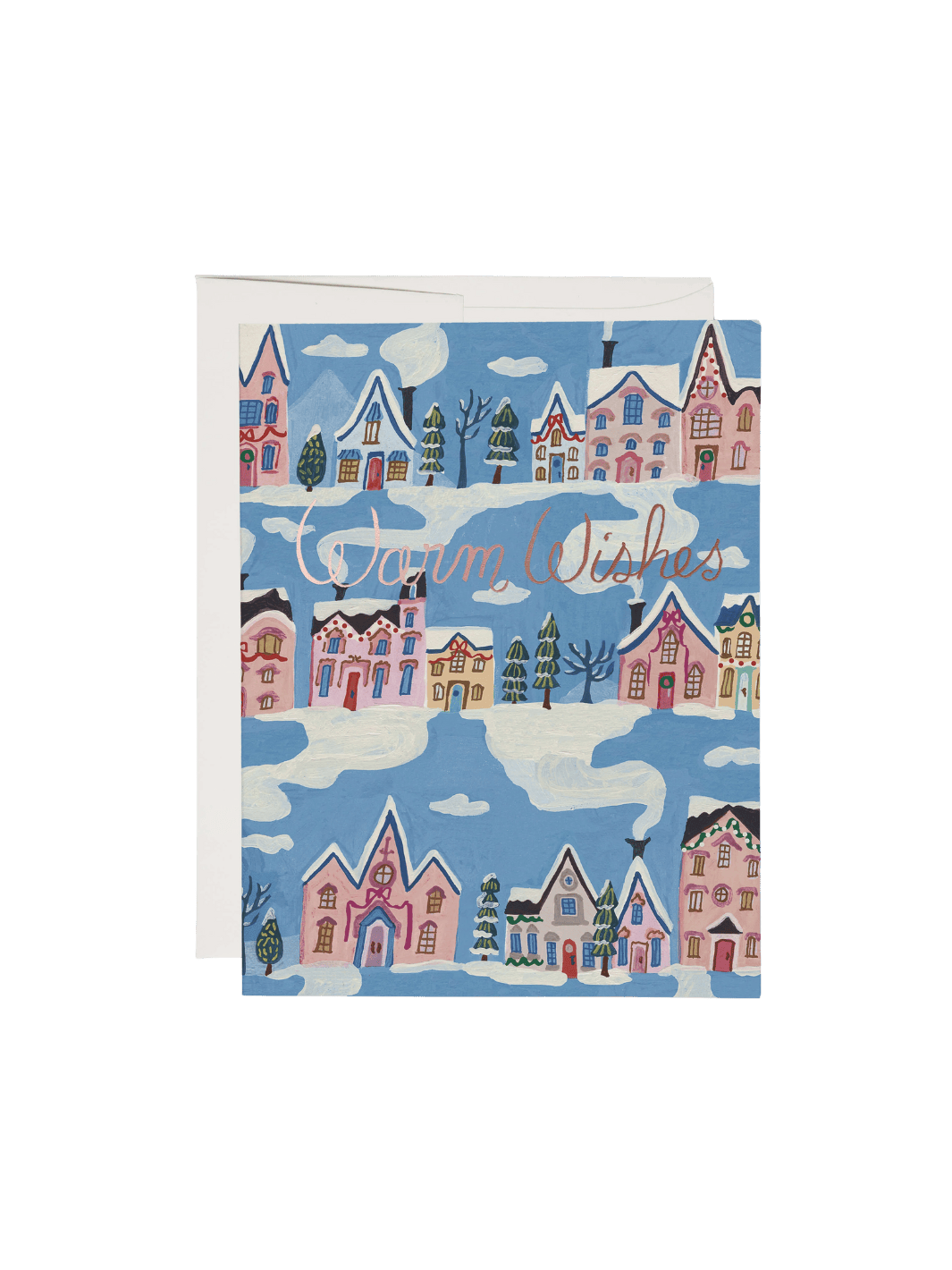 Red Cap Cards Little Pink Houses Holiday Greeting Card | Twentyseven Toronto