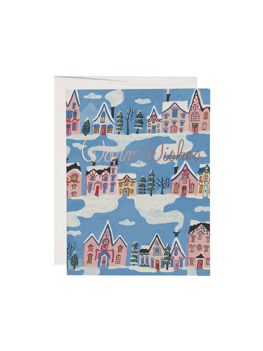 Red Cap Cards Little Pink Houses Holiday Greeting Card | Twentyseven Toronto