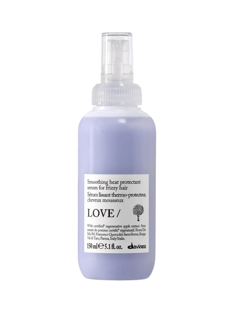A 150 ml spray bottle of Davines LOVE SMOOTHING Serum for frizzy hair | Twentyseven Toronto