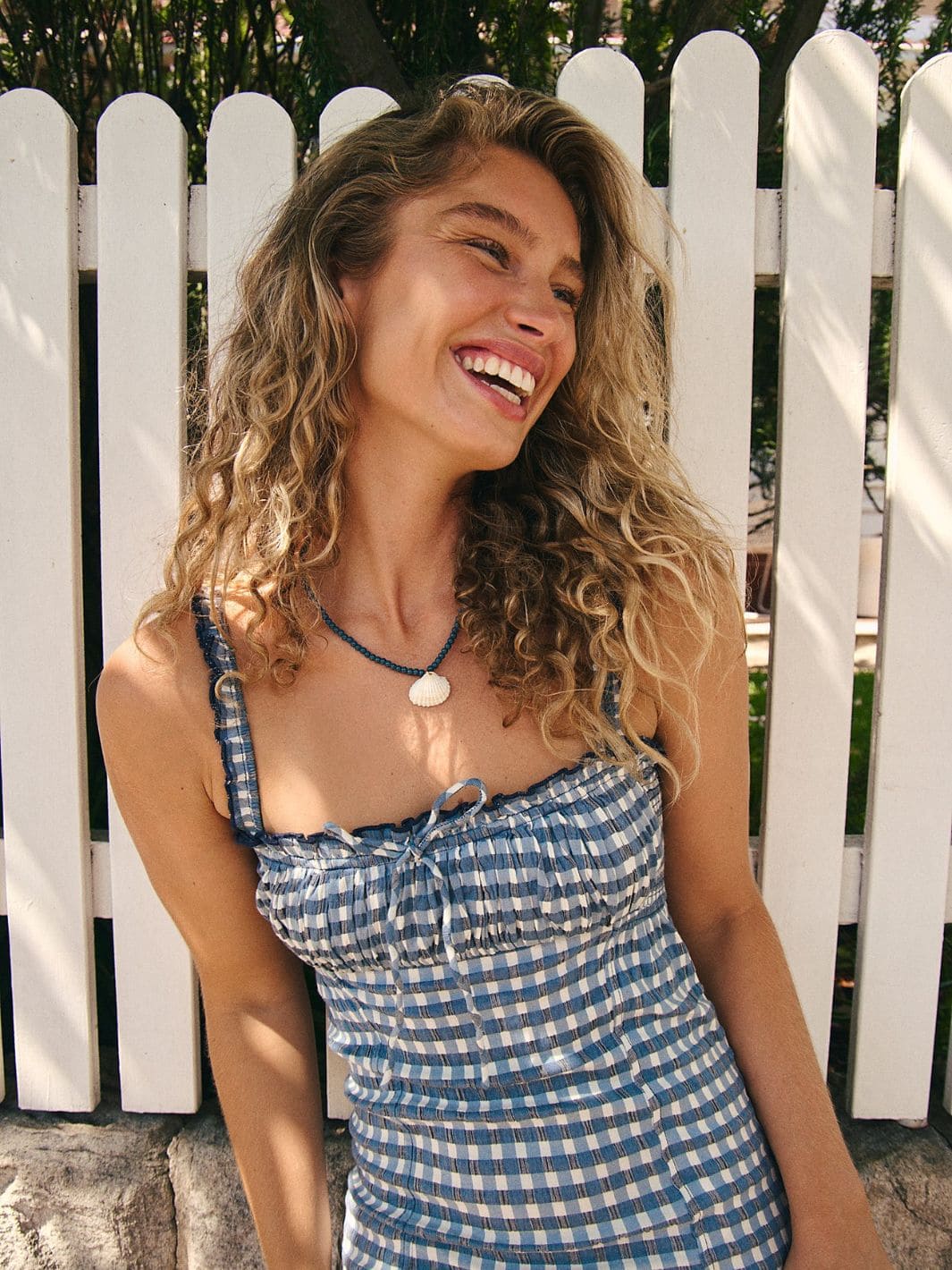 Free People Lucinda Plaid Midi Dress in Indigo Combo | Twentyseven
